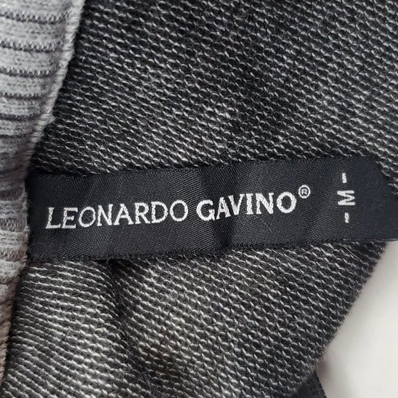 Leonardo Gavino Men's Full Zip Up Sweater Color Gray Size Medium - Picture 3 of 4